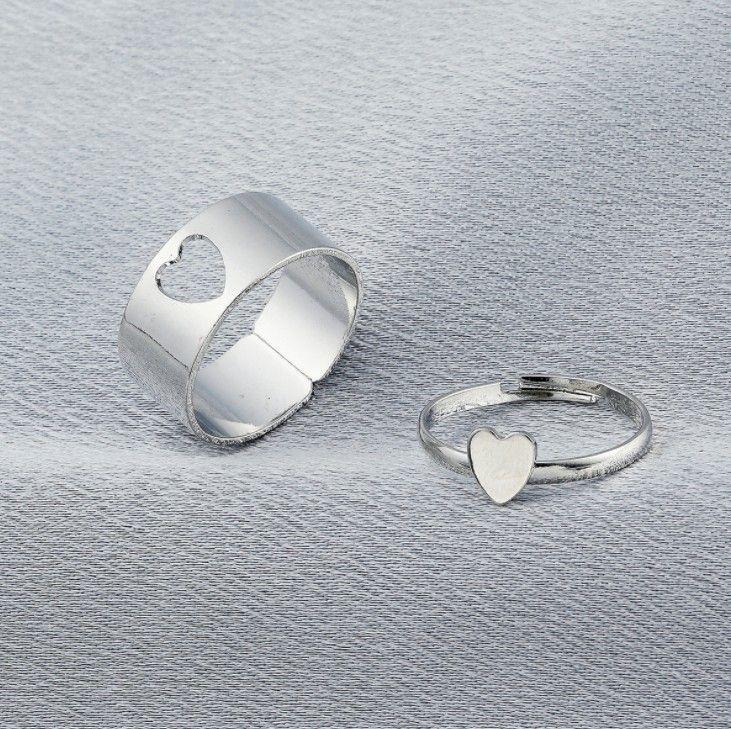 Charming Heart Couple Rings