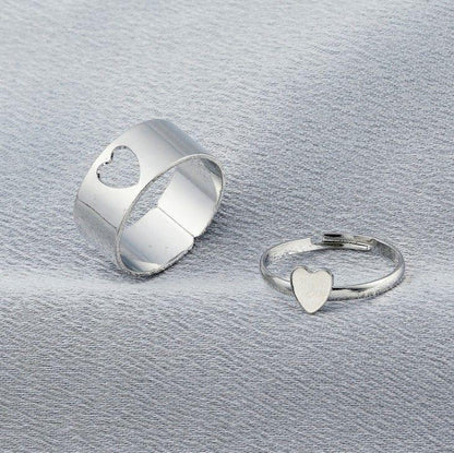 Charming Heart Couple Rings